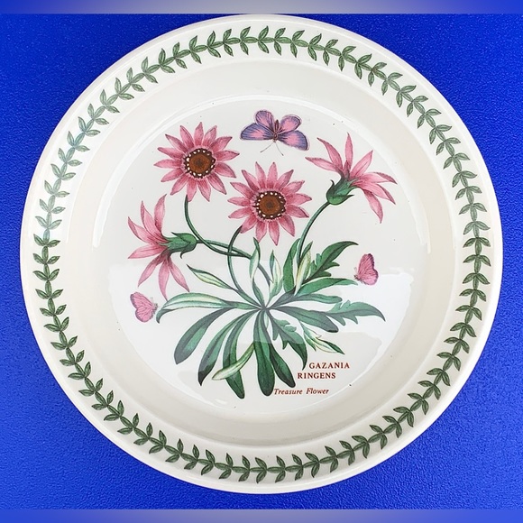 Vtg Discontinued Portmeirion Botanic Garden Treasure Flower Salad Plate - Picture 6 of 16